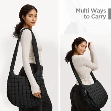 Large Stylish Puffer Tote Bag - Chic Quilted Carryall