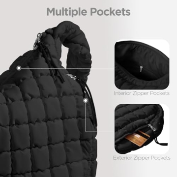 Large Stylish Puffer Tote Bag - Chic Quilted Carryall