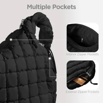 Large Stylish Puffer Tote Bag - Chic Quilted Carryall