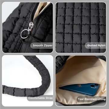 Large Stylish Puffer Tote Bag - Chic Quilted Carryall