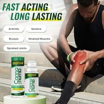 Cannanumb Hemp Oil Pain Relief Roll-On with Lidocaine | Fast Acting Pain Relief with Arnica + Boswel...