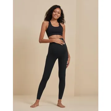 POSHDIVAH Maternity Workout Leggings with Pockets