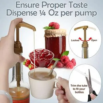 24 Pack Syrup Pumps Coffee Syrup Dispenser Pump for Syrup Bottles Coffee Flavoring Syrup Pump Fits 25.4 Oz/ 750ml Bottles Caramel Syrup Pump for Coffee Syrup Bottle, Gold, Black, White