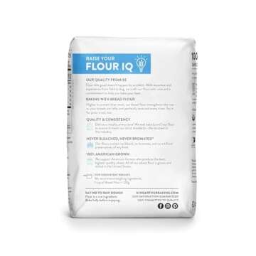 King Arthur Flour Unbleached Bread Flour Organic - Pack of 3 (2lbs Each Bag)3