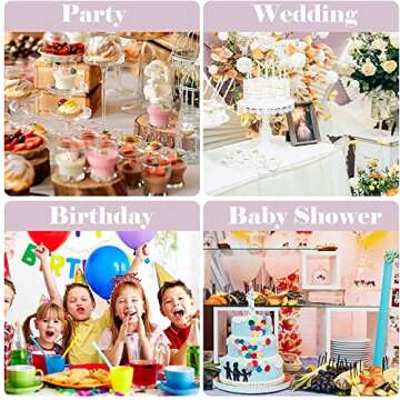 2 Packs Acrylic Lollipop Holder Acrylic Cake Pop Stand Display Cake Pop Holder 100PCS Lollipop Sticks 100PCS Clear Treats Bags and 100PCS Gold Metallic Twist Ties for Candy Cake Pop Making Tools (2)