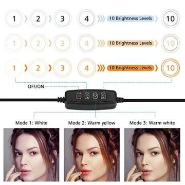 Ring LED Light 10" for YouTube, Makeup & Photography