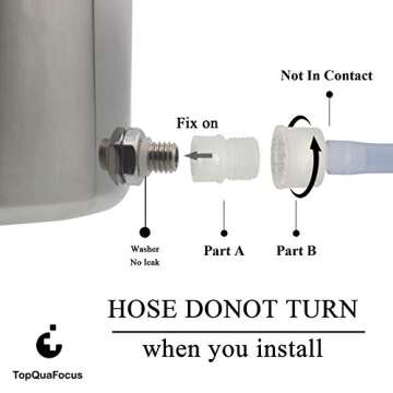 TopQuaFocus Stainless Steel Enema Bucket Kit for Colon Cleansing Reuseable Enema kit - Suitable for Coffee, Water and Gerson Therapy Oganic Home Coffee Enemas 2 Qt