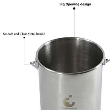 TopQuaFocus Stainless Steel Enema Bucket Kit for Colon Cleansing Reuseable Enema kit - Suitable for Coffee, Water and Gerson Therapy Oganic Home Coffee Enemas 2 Qt