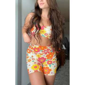 Aoxjox Women's Floral Sports Bra for Comfort and Style