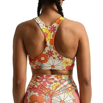 Aoxjox Women's Floral Sports Bra for Comfort and Style