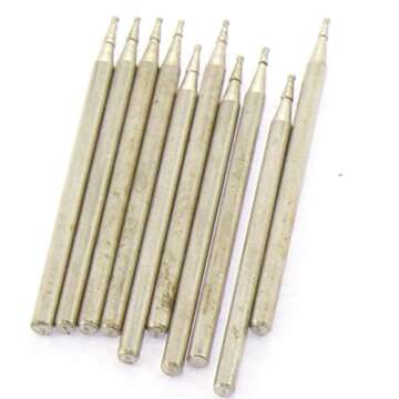 ILOVETOOL Diamond Grinding Head Bits Spherical 0.8mm Jade Carving Burrs Pack of 20Pcs