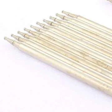 ILOVETOOL Diamond Grinding Head Bits Spherical 0.8mm Jade Carving Burrs Pack of 20Pcs