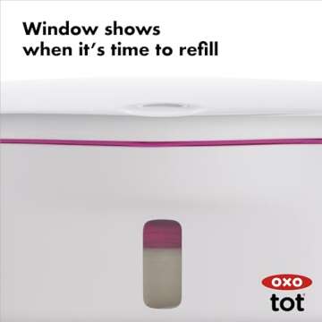 OXO Tot Perfect Pull Wipes Dispenser, ‎Plastic, Silicone, Pink