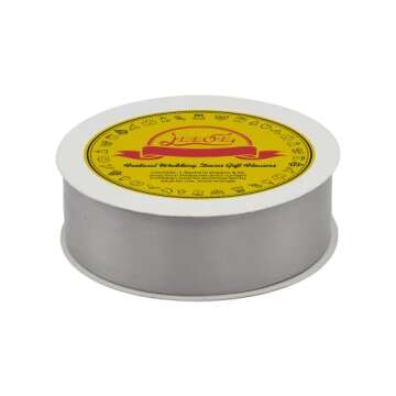 LEEQE Silver Satin Ribbon for Elegant Gift Wrapping