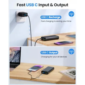 JIGA 30000mAh Fast Charging Power Bank with Flashlight