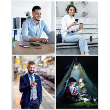 JIGA 30000mAh Fast Charging Power Bank with Flashlight