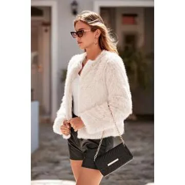 Shop PRETTYGARDEN Cropped Faux Fur Jacket for Women