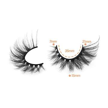 Eyelashes Fluffy Mink 20 MM Pack 7 Pairs by Winifred