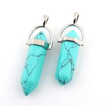 50pcs Multicolor Gemstone Pendants for Jewelry Making