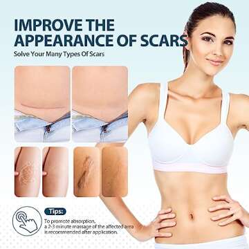 Metetas Advanced Scar Cream 1.7 Oz, Scar Cream Gel For Surgical, C-Section, Stretch Marks, Keloids, ...