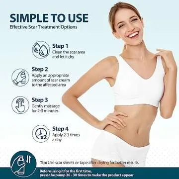 Metetas Advanced Scar Cream 1.7 Oz, Scar Cream Gel For Surgical, C-Section, Stretch Marks, Keloids, Burns Reducing Treatment, Silicone Scar Gel Effective Remove Old & New Scars -50ml