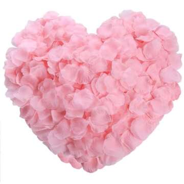 SITUMEIZI 1500PCS Pink Rose Petals Silk Rose Petals for Romantic Night for Her Set Valentine's Day,W...