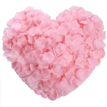 SITUMEIZI 1500PCS Pink Rose Petals Silk Rose Petals for Romantic Night for Her Set Valentine's Day,W...