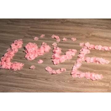 SITUMEIZI 1500PCS Pink Rose Petals Silk Rose Petals for Romantic Night for Her Set Valentine's Day,Wedding,Party,Proposal Anniversary Decorations