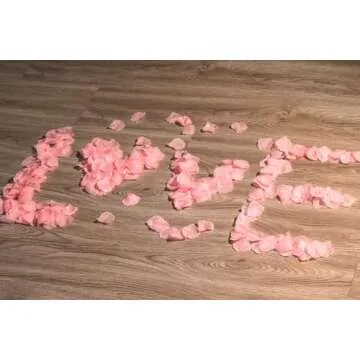 SITUMEIZI 1500PCS Pink Rose Petals Silk Rose Petals for Romantic Night for Her Set Valentine's Day,Wedding,Party,Proposal Anniversary Decorations