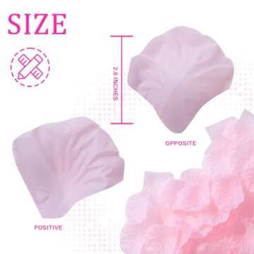 SITUMEIZI 1500PCS Pink Rose Petals Silk Rose Petals for Romantic Night for Her Set Valentine's Day,Wedding,Party,Proposal Anniversary Decorations
