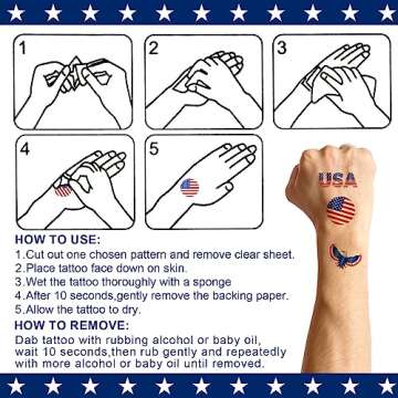 GOAUS 4th of July Accessories 235 PCS, July Fourth Party Favors, Red White and Blue Patriotic Party Decorations for Kids Adults Men Women Family