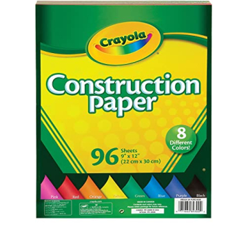 Crayola Construction Paper 96 Sheets for Kids' Art Projects