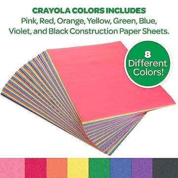 Crayola Construction Paper 96 Sheets for Kids' Art Projects