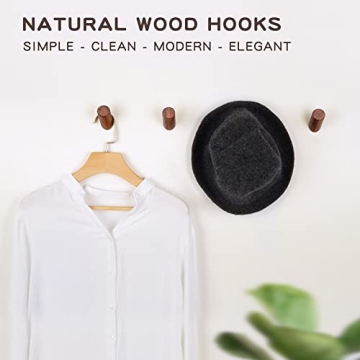 Felidio Natural Wood Hooks - Stylish Coat Rack Solutions