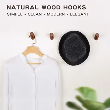 Felidio Natural Wood Hooks - Stylish Coat Rack Solutions