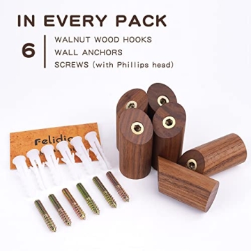 Felidio Natural Wood Hooks - Stylish Coat Rack Solutions