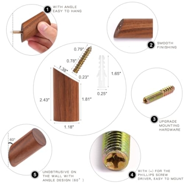 Felidio Natural Wood Hooks - Stylish Coat Rack Solutions