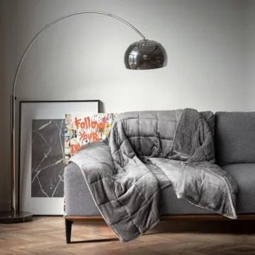 Sivio 15 lbs Weighted Blanket - Cozy Sherpa & Flannel