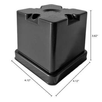 4 1/2 Inch Press Fit Flower Pots - Reusable & Eco-Friendly