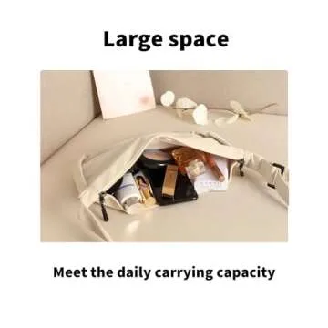 Small Sling Crossbody Bag for Women Men Trendy, Mini Crescent Bag with Adjustable Strap, 2 Zippers Lightweight Nylon Bag