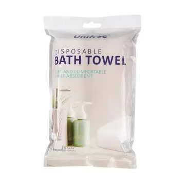 Unifree Disposable Bath Towels 丨Camping Towel I Gym Towel I Barber Towel 20 Count, Individually Packed, Large Size 27.5 by 55 inches (27.5“x55”)