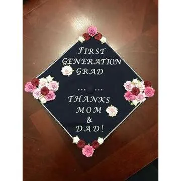 Peel and Stick Glitter Alphabet Letter and Number Stickers for Grad Cap - Assorted Colors by Tassel Toppers Scrapbooking Art and Crafts Projects (Pink)