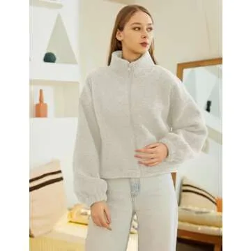 Shop Hongsui Oversized Women’s Fluffy Zip Sweatshirt