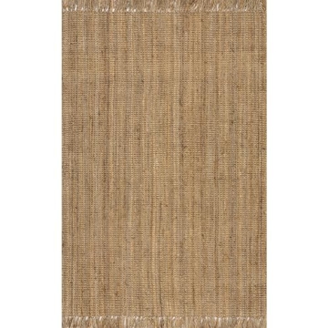 nuLOOM 3x5 Jute Handmade Area Rug for Stylish Living