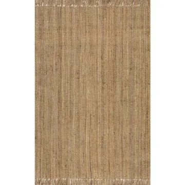 nuLOOM 3x5 Jute Handmade Area Rug for Stylish Living