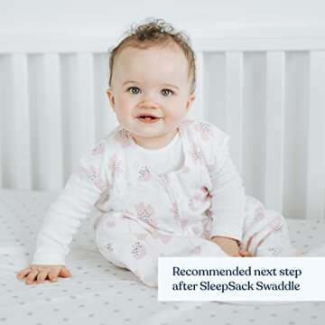 HALO SleepSack, 100% Cotton Wearable Blanket, Swaddle Transition Sleeping Bag, TOG 0.5, Wildflower Blush, X-Large, 18-24 Months