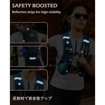 TRIWONDER Hydration Pack Backpack 5.5L Outdoors Mochilas Trail Marathoner Running Race Hydration Vest (Black&Grey - with 2 Water Bottles)