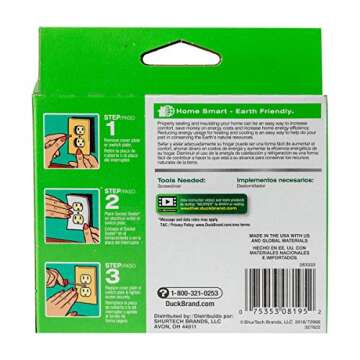 Duck Brand Socket Sealers Variety Pack, 16 Outlet Sealers and 6 Switch Plates, 2 Decorative Covers, ...