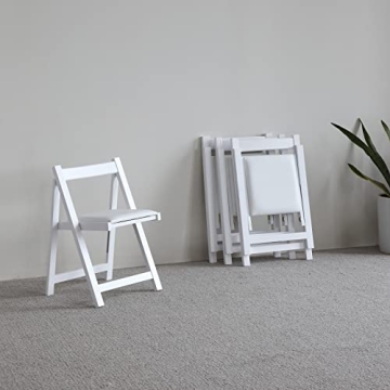 Stylish Wooden Folding Dining Chairs with Padded Seats