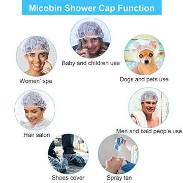 100 Clear Shower Caps - Disposable & Waterproof Hair Protection